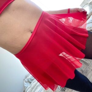 Elegant Red Women's Skirt